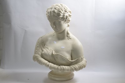 Lot 300 - Large Copeland Parian ware bust of Clytie...