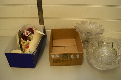 Lot 245 - TWO BOXES MIXED CERAMICS AND GLASS TO INCLUDE...