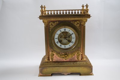 Lot 305 - Late 19th early 20th Century brass mantel...