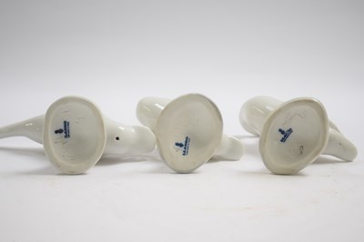 Lot 317 - Group of three Lladro geese in various poses