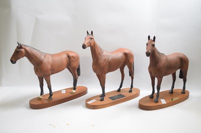 Lot 320 - Group of three Beswick racehorses including...