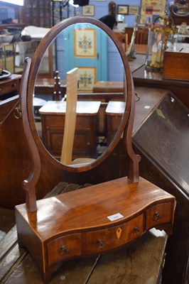 Lot 570 - Small mahogany veneered dressing table mirror...