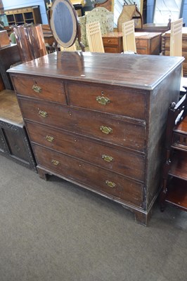 Lot 581 - George III dark mahogany chest of two short...