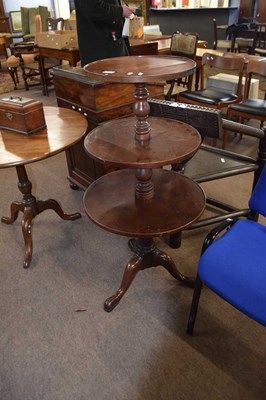 Lot 585 - Hepplewhite style three tier mahogany dumb...