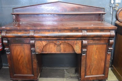 Lot 602 - 19th Century mahogany twin pedestal side board...