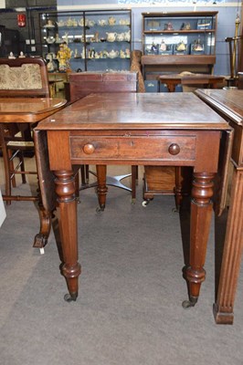 Lot 617 - Victorian mahogany Pembroke table with single...