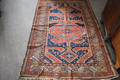 Lot 619 - Middle Eastern wool rug decorated with large...