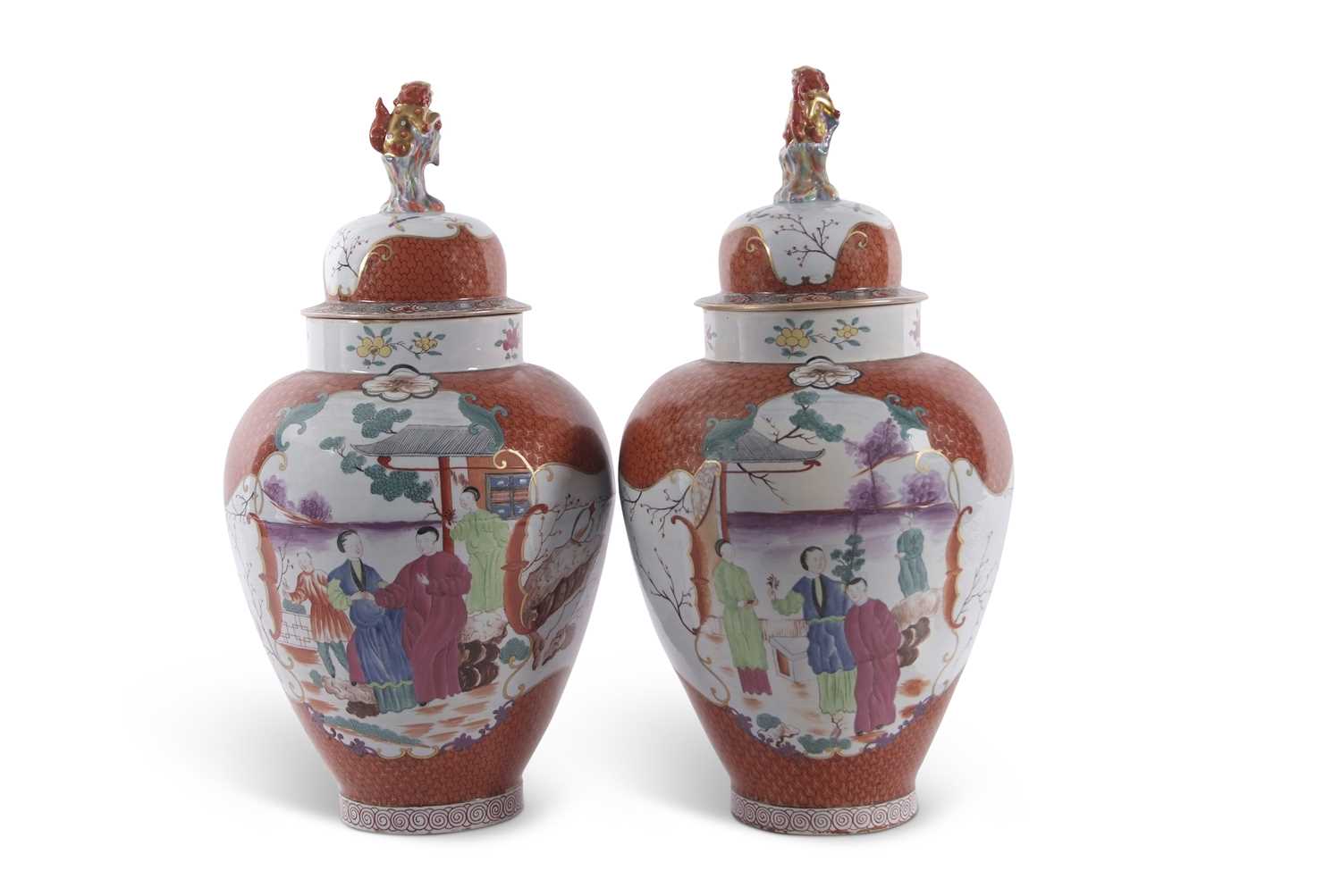 Lot 162 Rare Pair of 19th Century Herend Vases