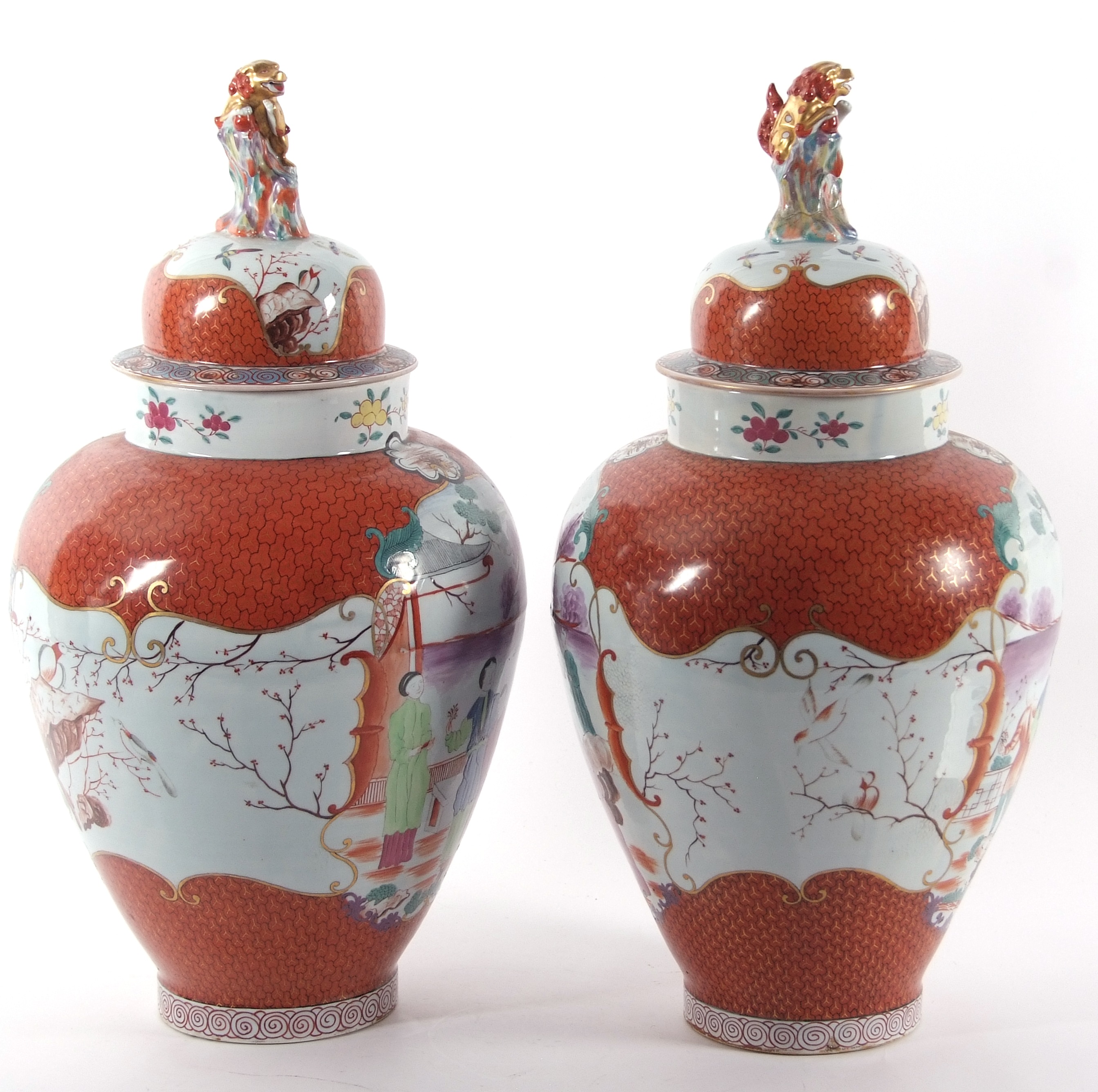 Lot 162 Rare Pair of 19th Century Herend Vases