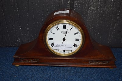 Lot 343 - A Swiss made Edwardian mantel clock, the white...