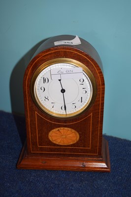 Lot 354 - Edwardian mantel clock with inlay decoration,...