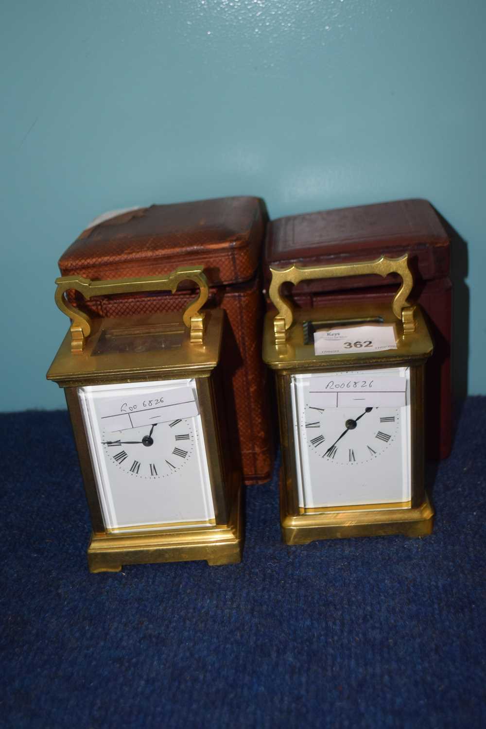 Lot 362 - Two Brass Carriage Clocks In Cases