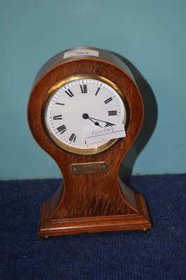 Lot 363 - Light oak early 20th Century mantel clock with...