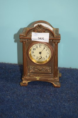 Lot 365 - Early 20th Century metal mantel clock made in...