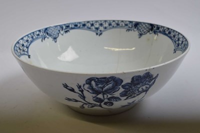 Lot 371 - Lowestoft bowl decorated with floral prints in...