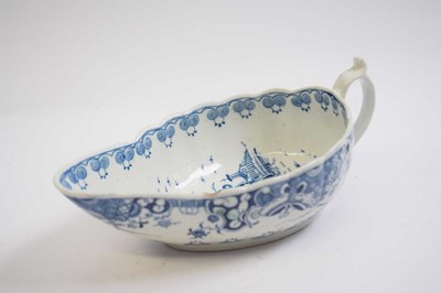 Lot 381 - Worcester porcelain sauce boat circa 1770,...