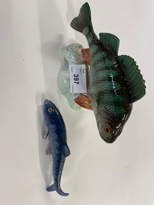 Lot 397 - Beswick  model of a perch together with a...