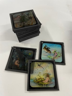 Lot 404 - Group of magic lantern slides mainly with...