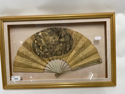 Lot 419 - A French late 19th Century printed paper fan...