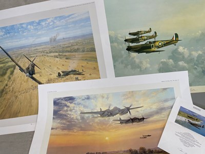 Lot 491 - Group of unframed aircraft prints comprising...