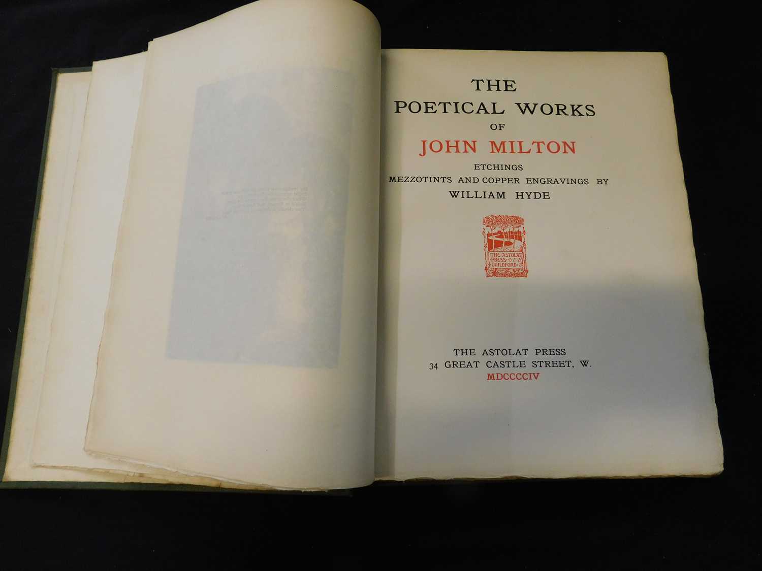 Lot 139 - JOHN MILTON: THE POETIC WORKS OF JOHN MILTON,...