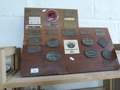 Lot 531 - Collection of various vehicle rally badges to...