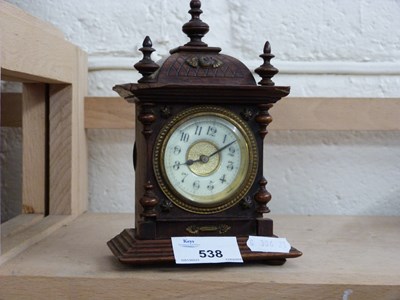 Lot 538 - Small continental mantel clock in...