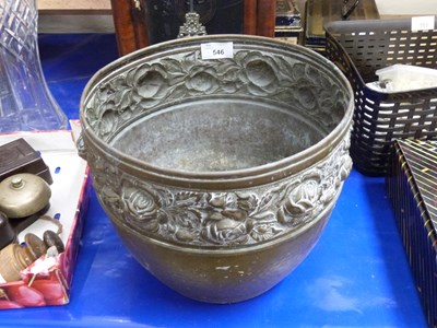 Lot 546 - Brass jardiniere