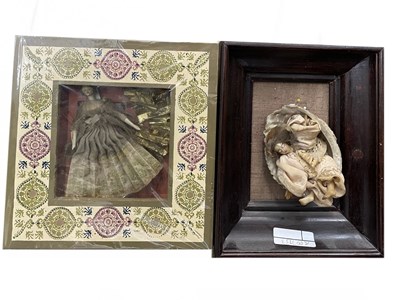 Lot 306 - A pair of interesting vintage framed miniature...