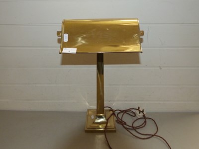 Lot 2 - Brass desk lamp, originally from the Stiffkey...