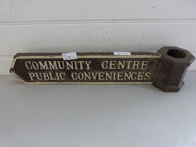 Lot 7 - Early 20th Century cast iron sign marked...