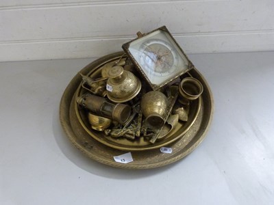 Lot 13 - Mixed Lot: Brass serving trays and various...