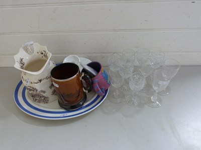 Lot 21 - Mixed Lot: Masons jug, oval meat plate,...