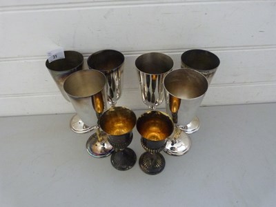 Lot 31 - Mixed Lot: Silver plated goblets