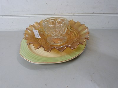 Lot 65 - Clarice Cliff Newport Pottery plate together...