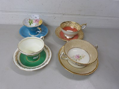 Lot 72 - Group of three Aynsley cups and saucers...