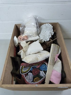 Lot 83 - Box of various assorted dolls house furniture...