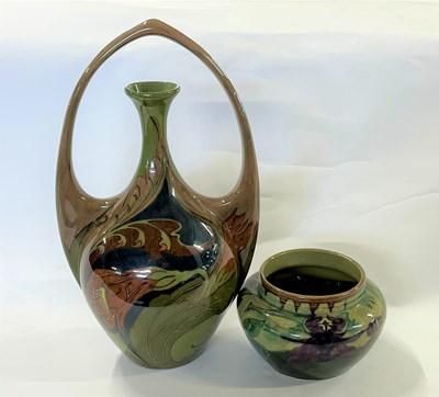 Lot 359 - A Rozenburg Aer Nouveau vase with over-arching...
