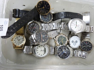 Lot 105 - Box of various assorted wristwatches