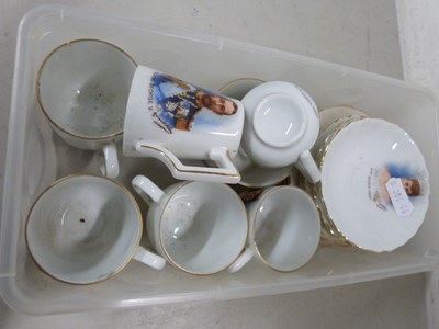 Lot 108 - Miniature tea set decorated with King George V...