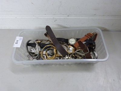 Lot 112 - Box of various assorted wristwatches