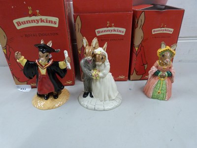 Lot 131 - Three modern Royal Doulton Bunnikins figures