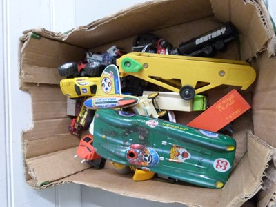 Lot 150 - Box of various assorted toy vehicles