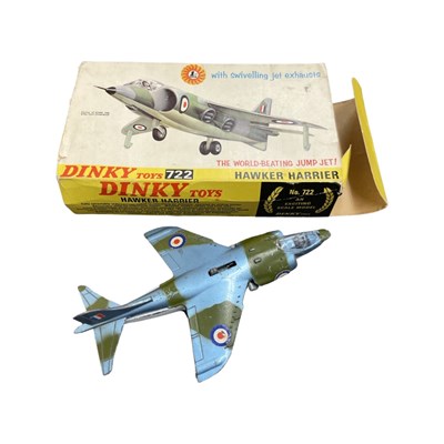 Lot 144 - A boxed Dinky Toys Hawker Harrier 722. Lacking...