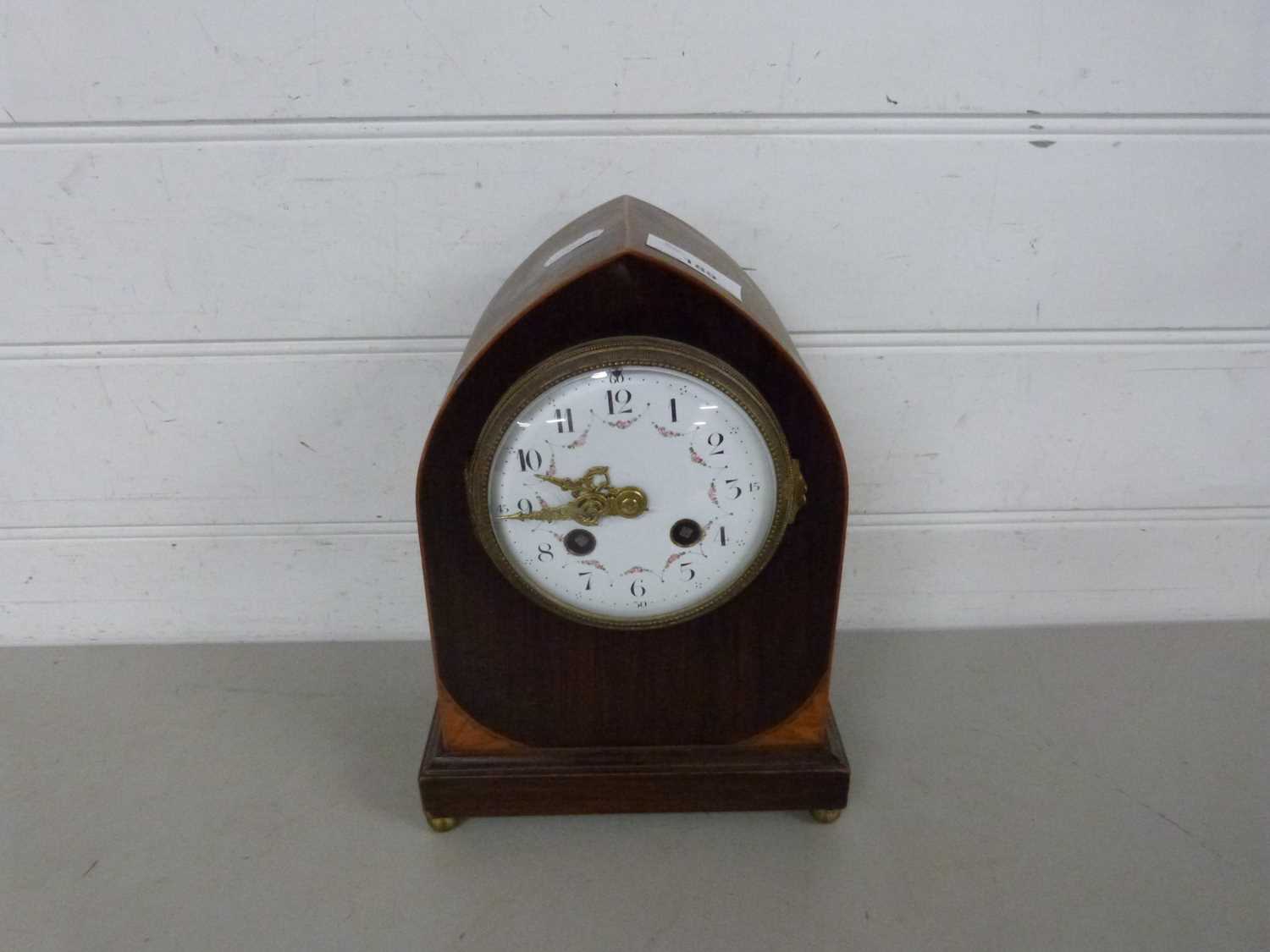 Lot 189 - Late 19th Century mantel clock with enamelled...