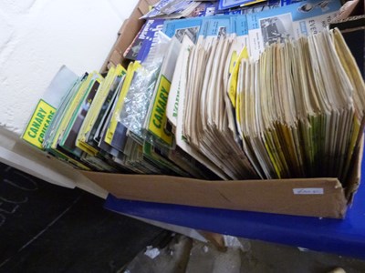 Lot 707 - One box of Norwich City Football programs