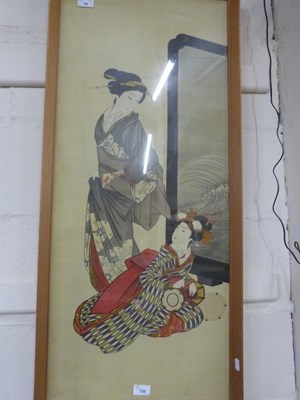 Lot 720 - Japanese school study of two Geisha Girls,...