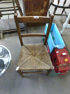 Lot 768 - Rush seated child's chair