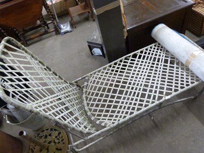 Lot 781 - Folding metal framed sun lounger