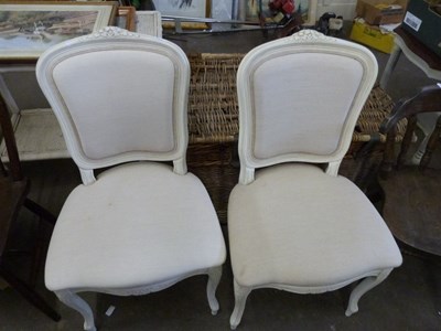 Lot 789 - Pair of modern continental style dining chairs...